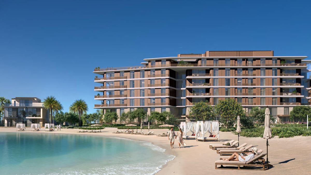 Palm Central Private Residences on its private beach